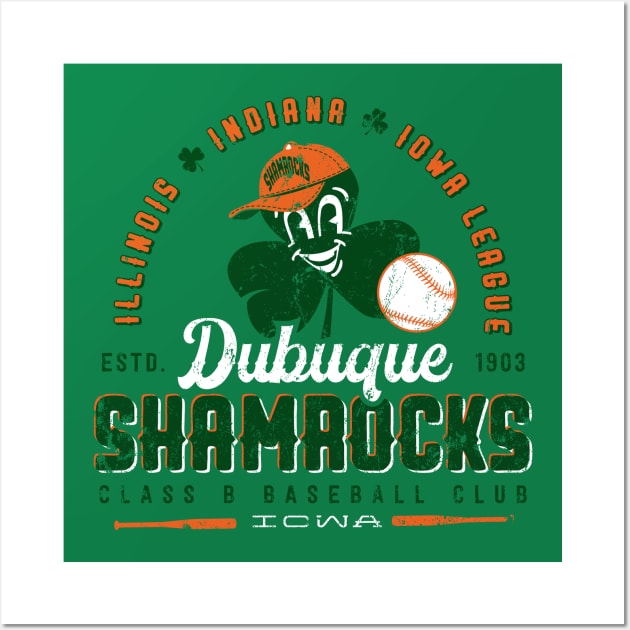 Dubuque Shamrocks Baseball Wall Art by MindsparkCreative